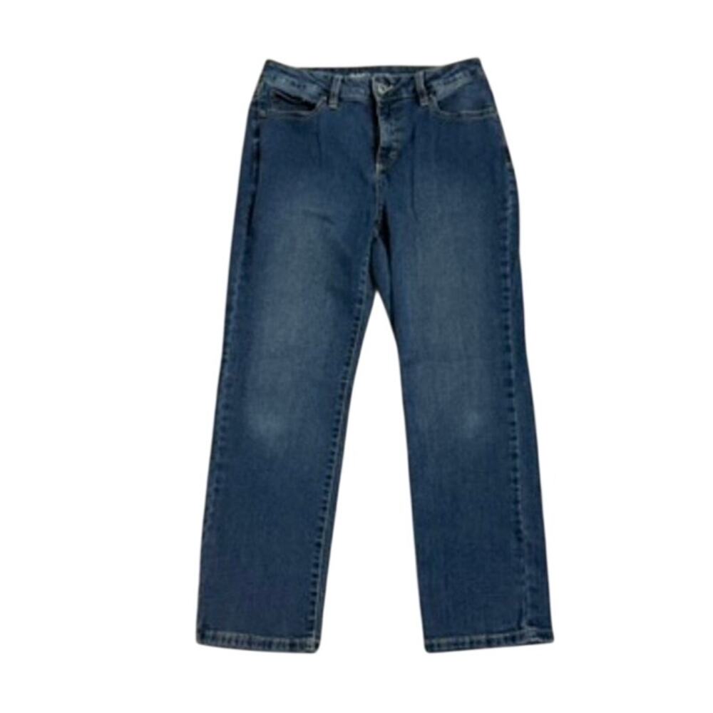 Style&Co. Women's Straight Leg Petite Jeans in Blue Wash, Size 10P